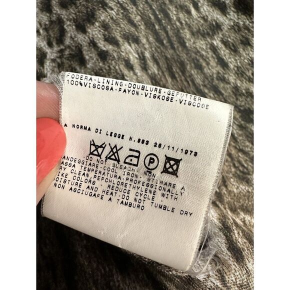 Just Cavall Virgin Wool Trench Coat Ruffle front sz 42 US 6 - Picture 12 of 13